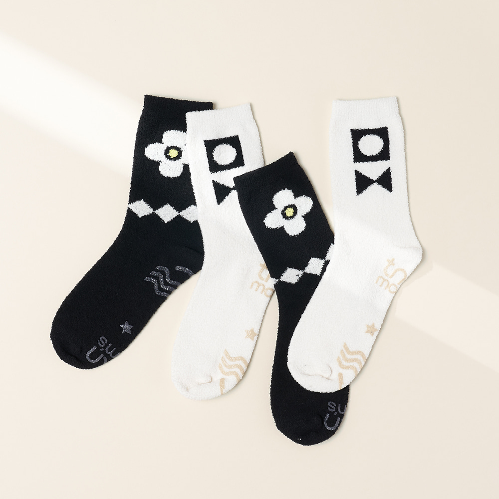 tntnmom&#039;s Focus Sleeping Socks Gift Set (Black, White 1 Pair each)